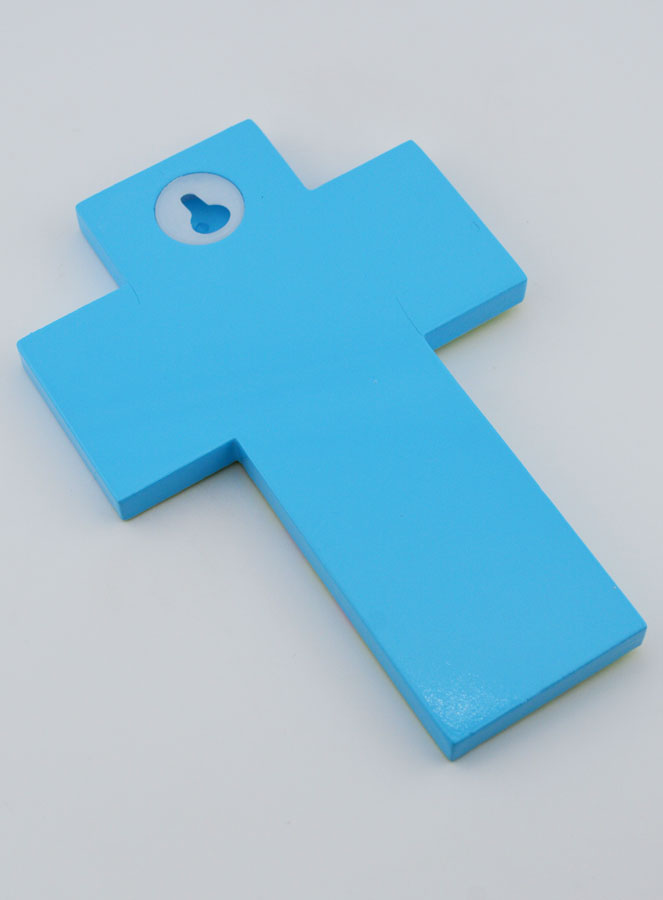 Croix Enfant en Bois - Prêtre & Colombe (pic 4)