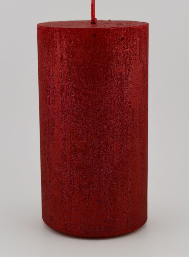 Bougie de Décoration Moderne - Rouge Carmin (pic 1)