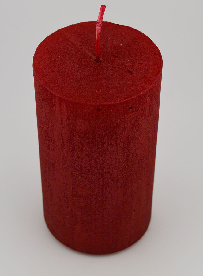 Bougie de Décoration Moderne - Rouge Carmin (pic 2)