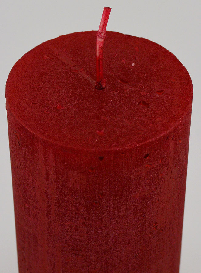 Bougie de Décoration Moderne - Rouge Carmin (pic 4)