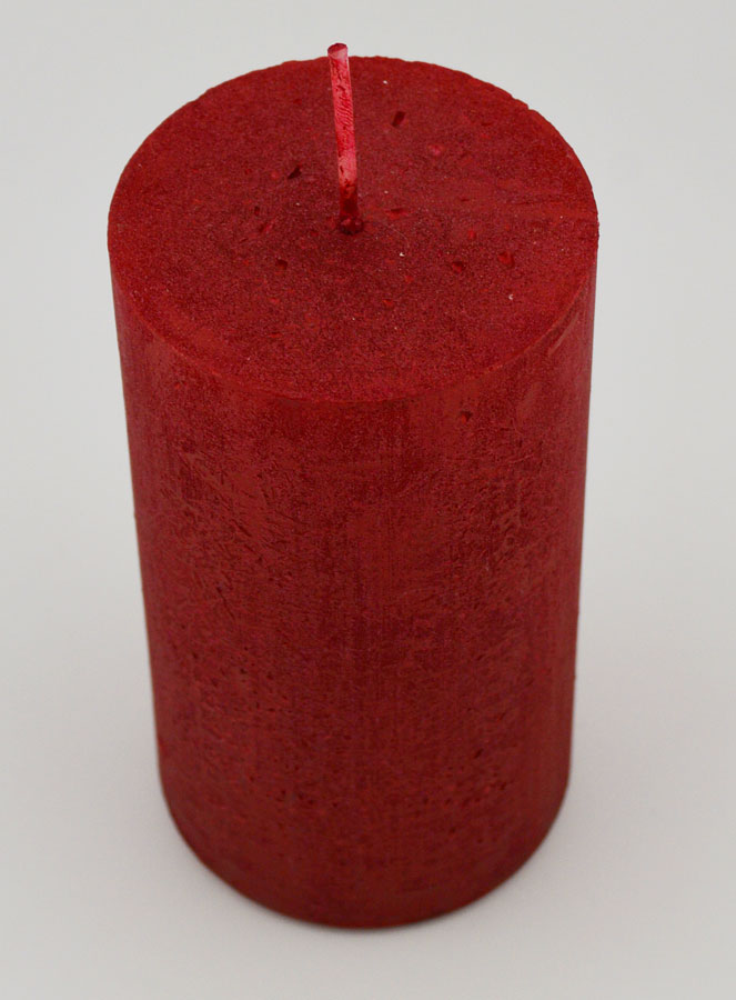 Bougie de Noël Moderne - Rouge Carmin (pic 2)