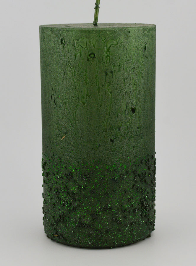 Bougie Décoration Effet Pépite - Vert Sapin (pic 1)