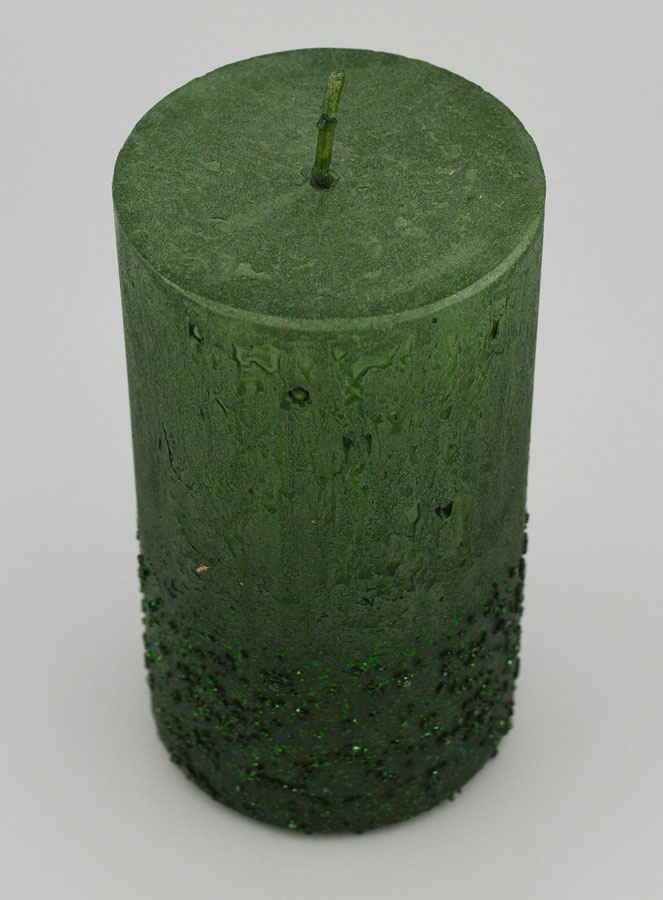 Bougie Décoration Effet Pépite - Vert Sapin (pic 2)