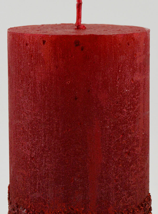 Bougie De Noël Effet Pépite - Rouge (pic 3)