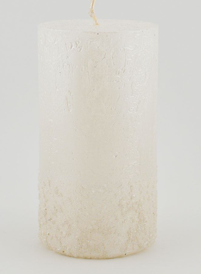 Bougie de Noël Effet Pépite - Blanc Perlé (pic 1)