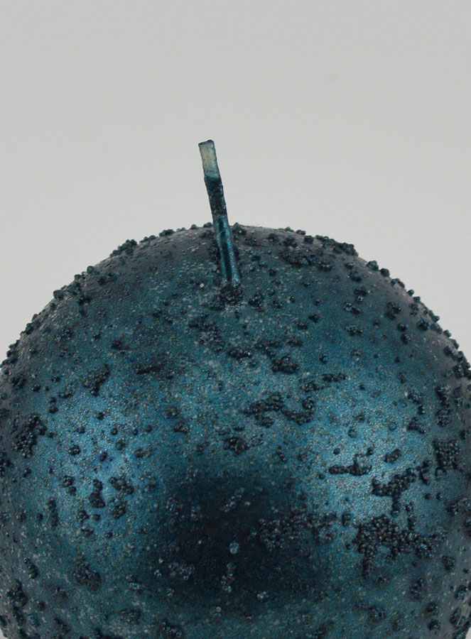 Bougie Décoration Sphère Pailletée - Bleu Vert (pic 4)