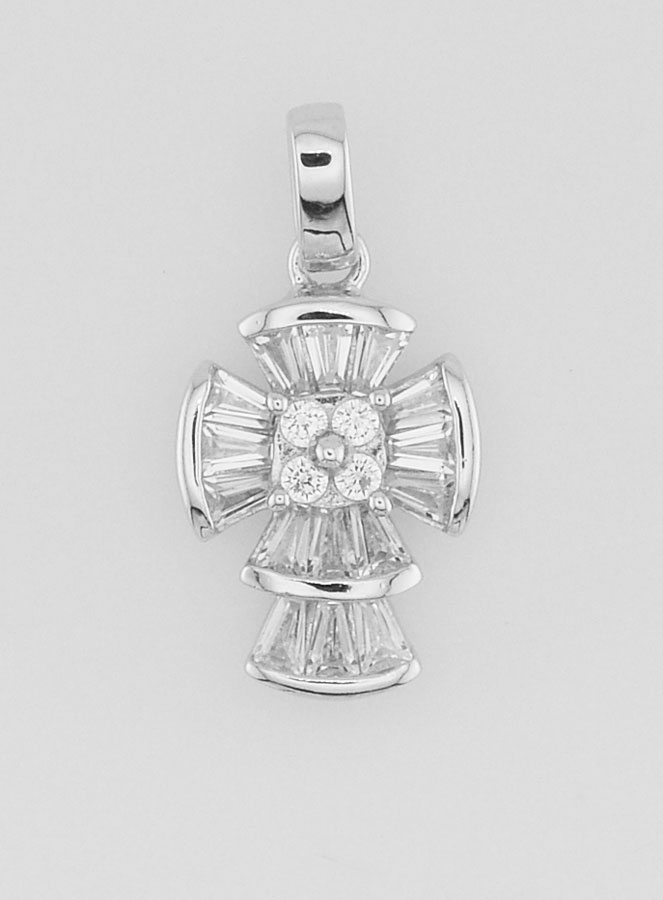 Pendentif Croix Gothique en Argent - 16mm (pic 1)