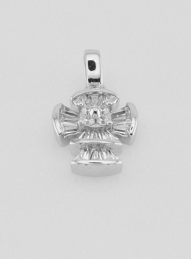 Pendentif Croix Gothique en Argent - 16mm (pic 2)