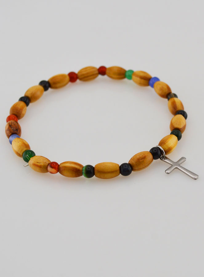 Bracelet Avec Croix - Agate & Bois (pic 3)