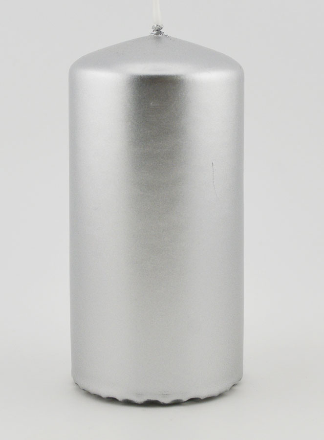 Bougie de Noël Métallique - Argent (pic 1)