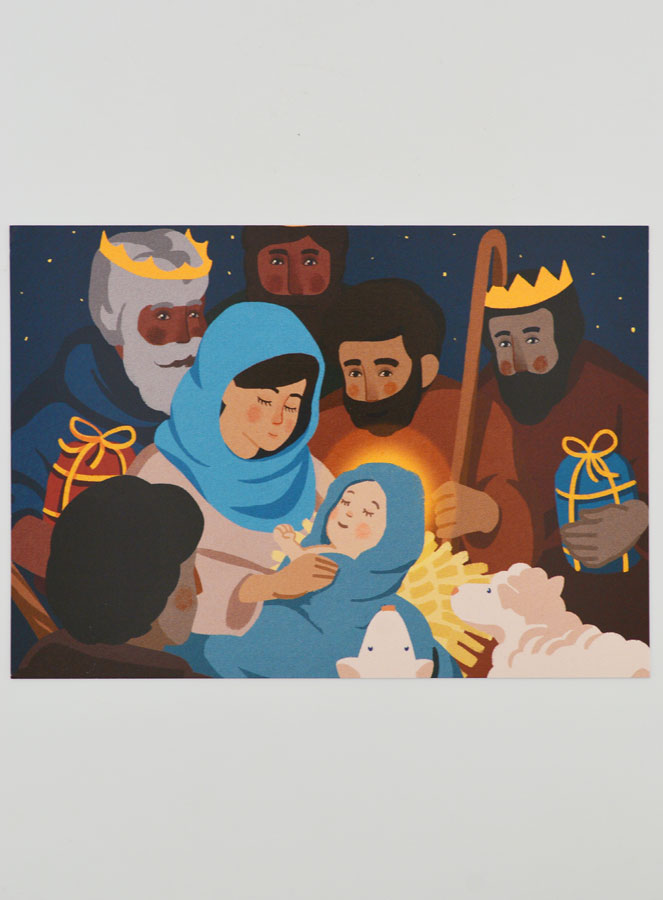 Carte Religieuse Nativité - 10 x 15cm (pic 1)