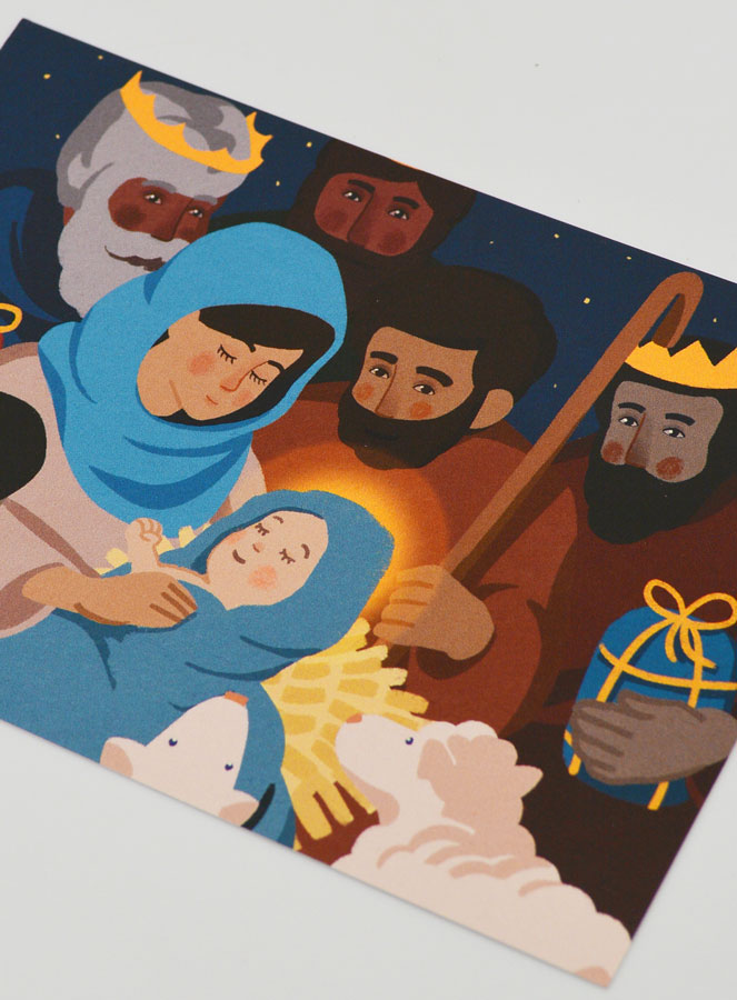 Carte Religieuse Nativité - 10 x 15cm (pic 4)
