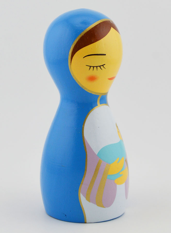 Statuette Vierge à l'Enfant - 10cm (pic 3)