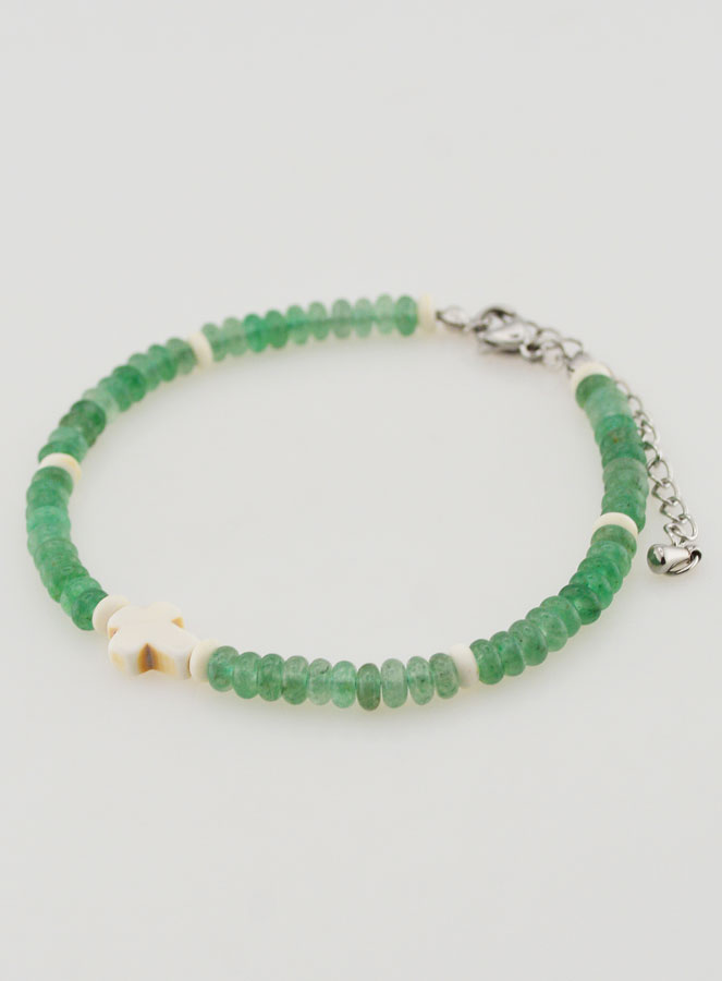 Bracelet Croix et Pierres Vertes (pic 3)