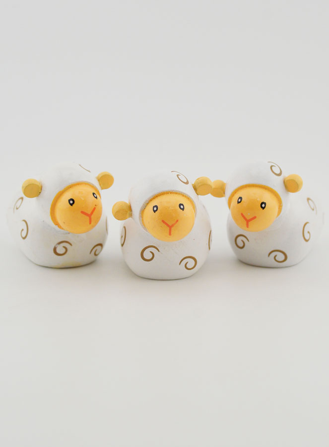 Crèche de Noël 3 Moutons - 5cm (pic 1)