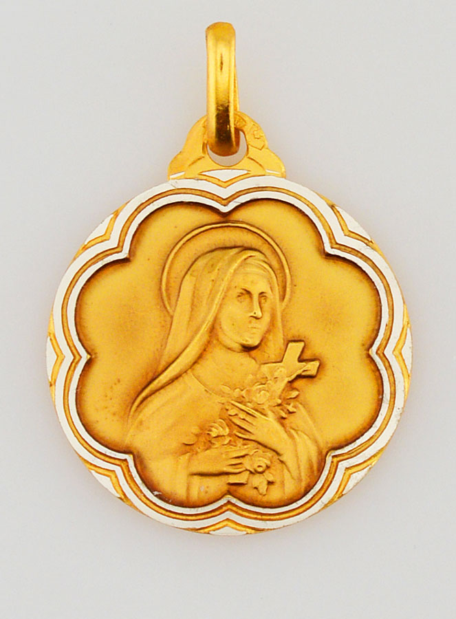 Médaille Sainte Thérèse & Saint Christophe (pic 1)
