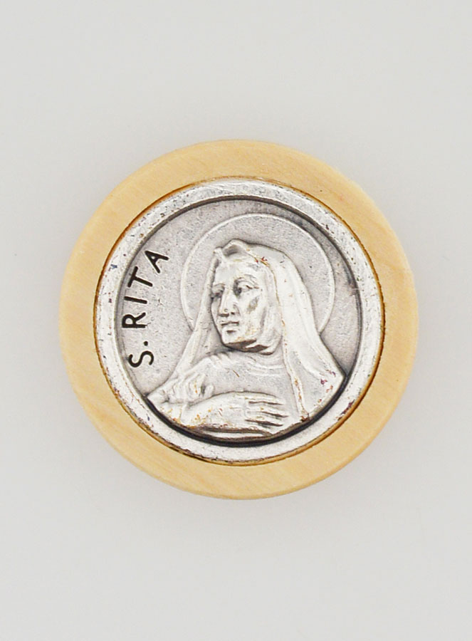 Plaque Auto Magnet de Sainte Rita - 22mm (pic 1)