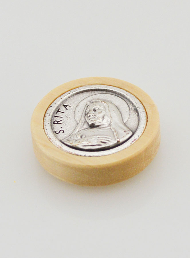 Plaque Auto Magnet de Sainte Rita - 22mm (pic 2)