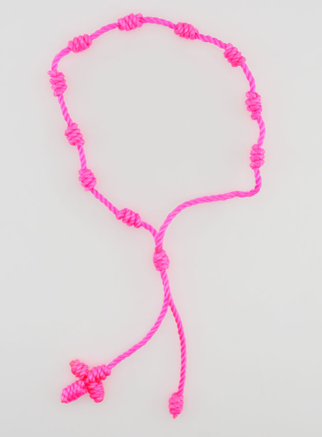 Bracelet Dizainier Corde Rose Fluo (pic 1)