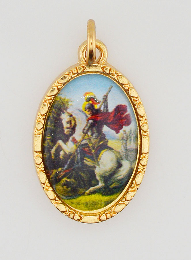 Médaille Bord Torsadé 25mm - Saint Georges (pic 1)