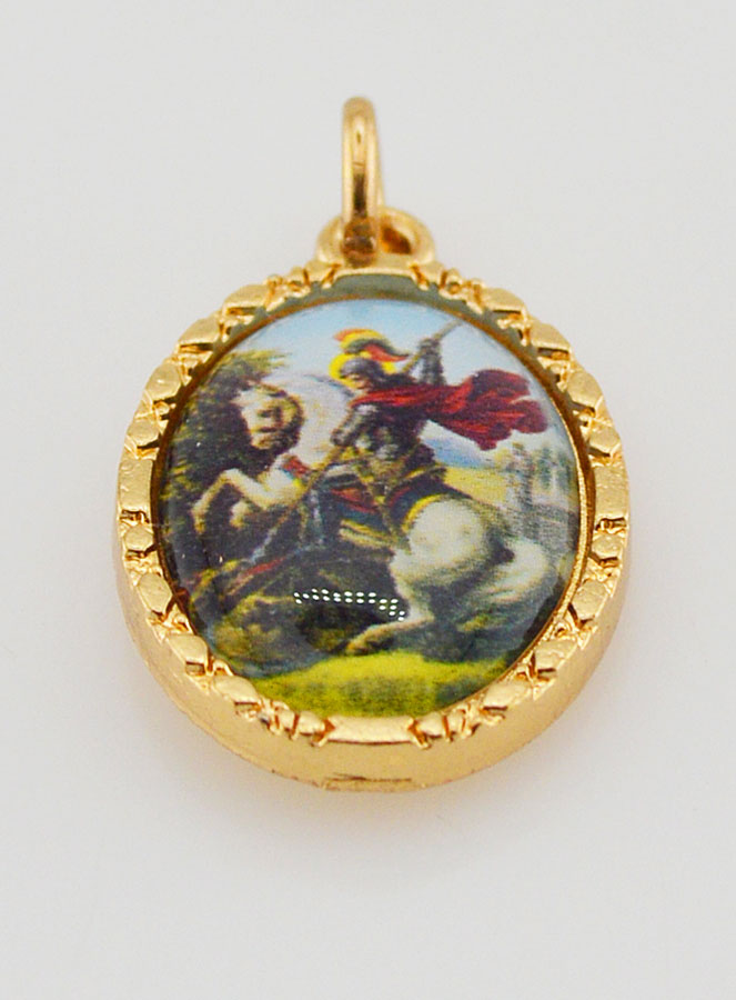 Médaille Bord Torsadé 25mm - Saint Georges (pic 2)