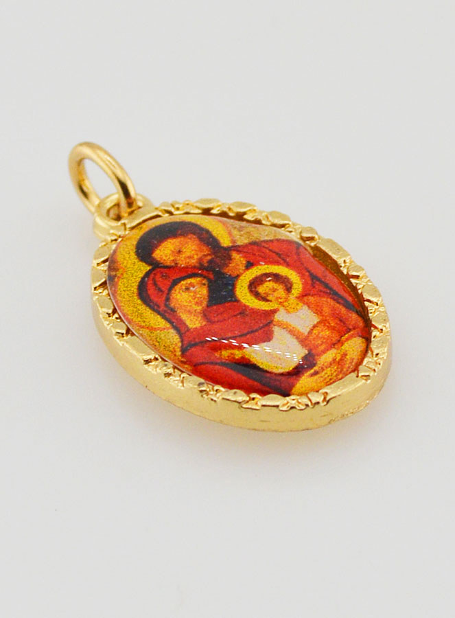 Médaille Bord Torsadé 25mm - Sainte Famille (pic 3)