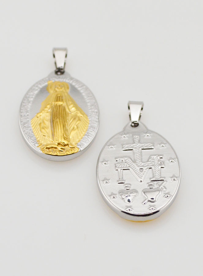 Médaille Miraculeuse Bicolore - 27mm (pic 4)