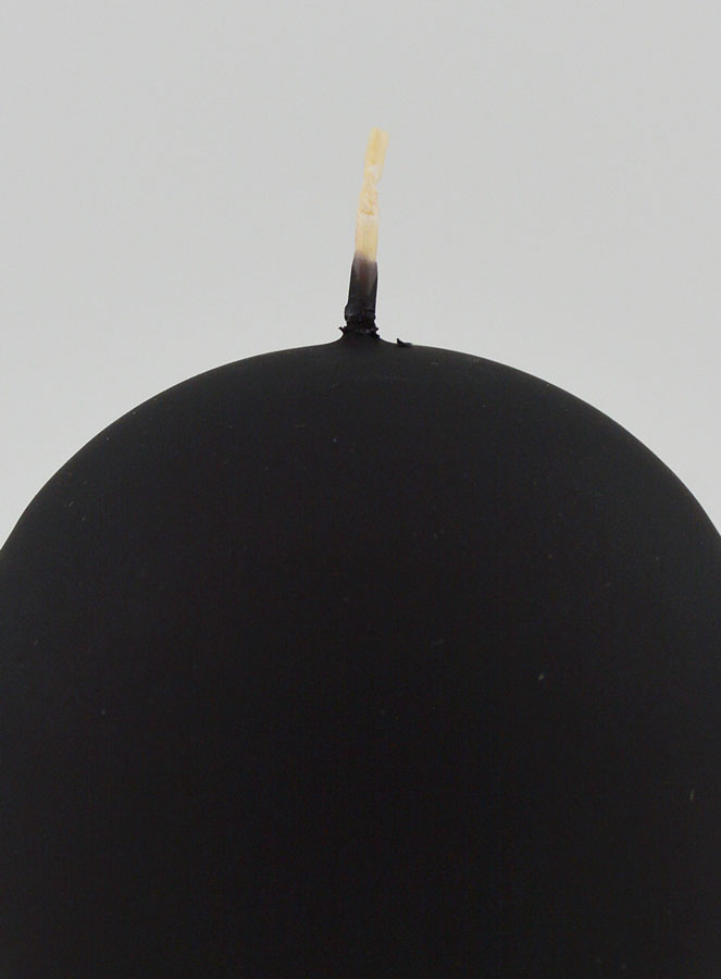 Bougie Boule de Noël 8cm - Noir Velours (pic 3)
