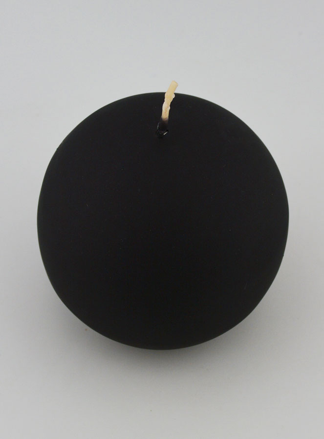 Bougie de Décoration Boule 8cm - Noir Mat (pic 2)