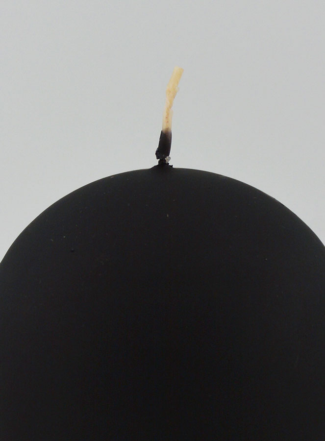Bougie de Décoration Boule 8cm - Noir Mat (pic 3)