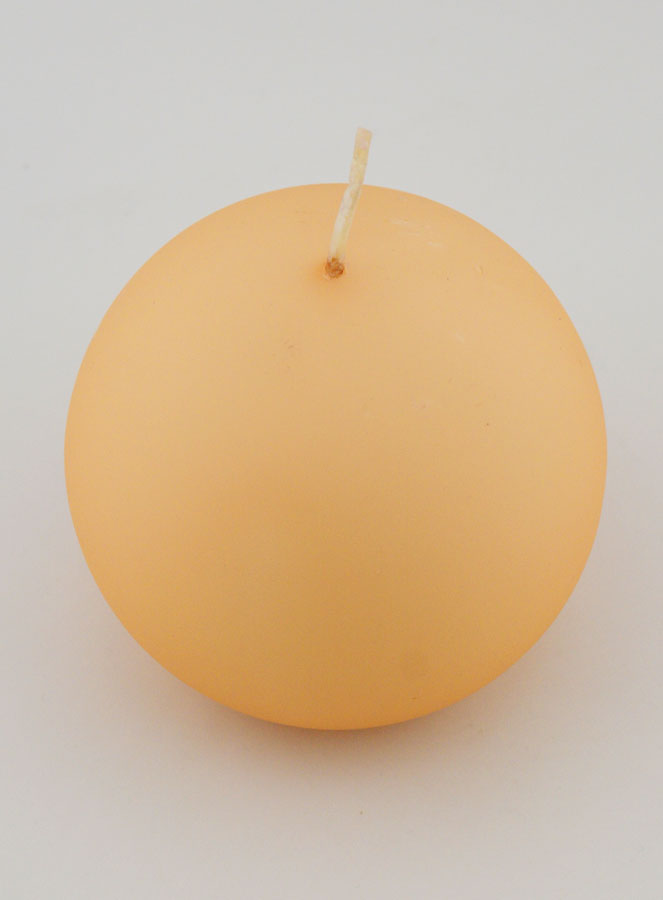 Bougie Boule de Noël 8cm - Crème Velours (pic 2)