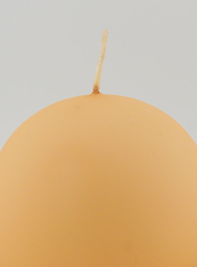 Bougie Boule de Noël 8cm - Crème Velours (pic 3)