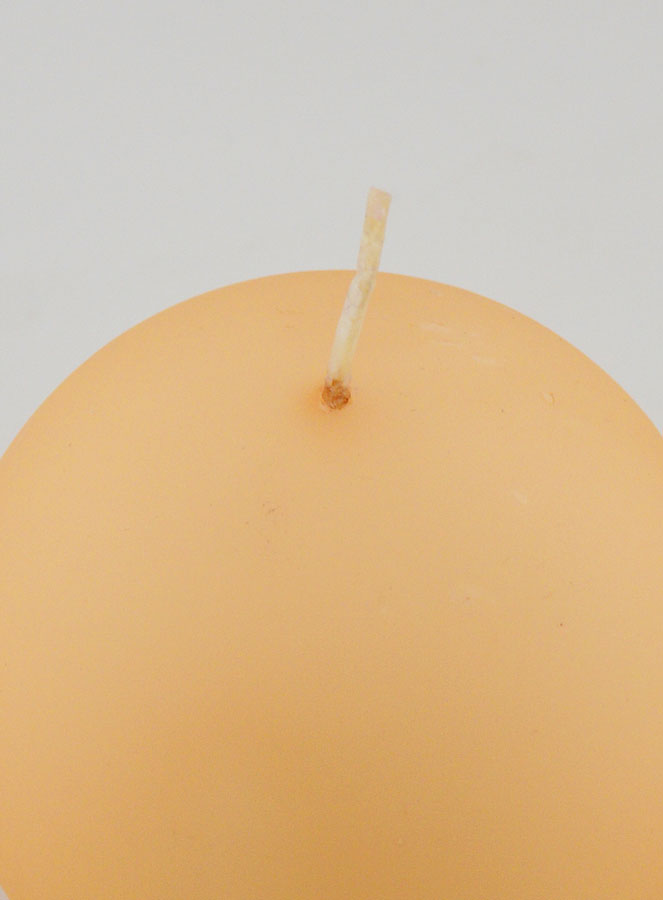 Bougie Boule de Noël 8cm - Crème Velours (pic 4)