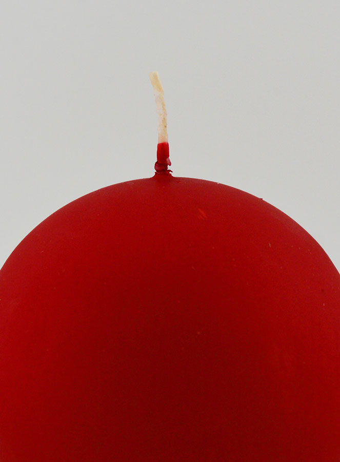 Bougie de Décoration Boule - Rouge Mat (pic 3)