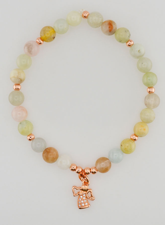 Bracelet Religieux - Ange Gardien & Morganite (pic 1)