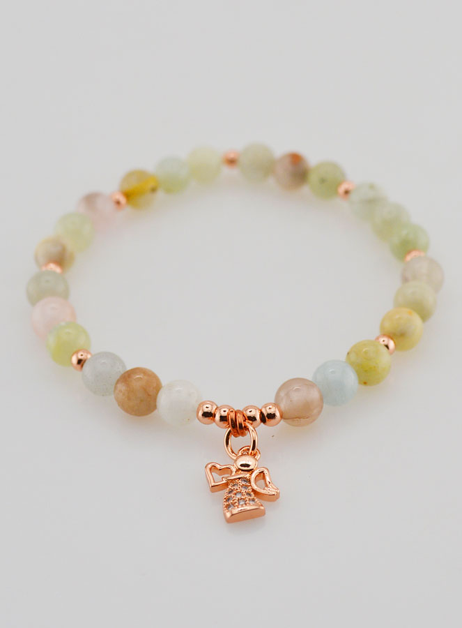 Bracelet Religieux - Ange Gardien & Morganite (pic 2)