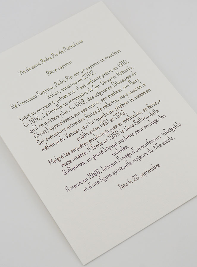 Carte Religieuse Livret - Saint Padre Pio (pic 4)