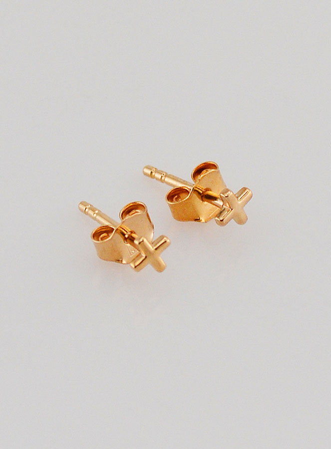 Boucles d'Oreilles Croix Carrée (pic 2)
