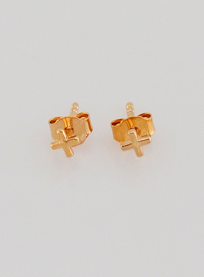 Boucles d'Oreilles Croix Carrée (pic 4)