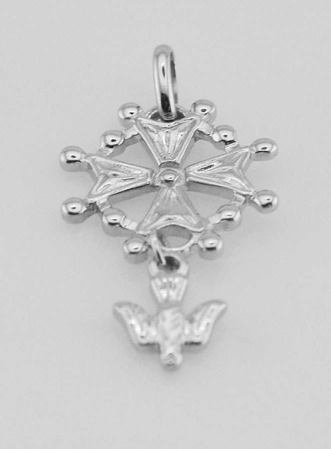 Pendentif Croix Huguenote Esprit Saint - Argent (pic 2)