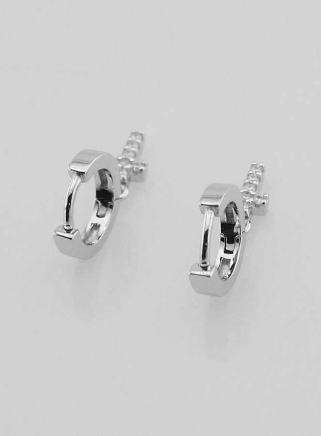 Boucles d'Oreilles Enfant - Créoles Croix (pic 4)