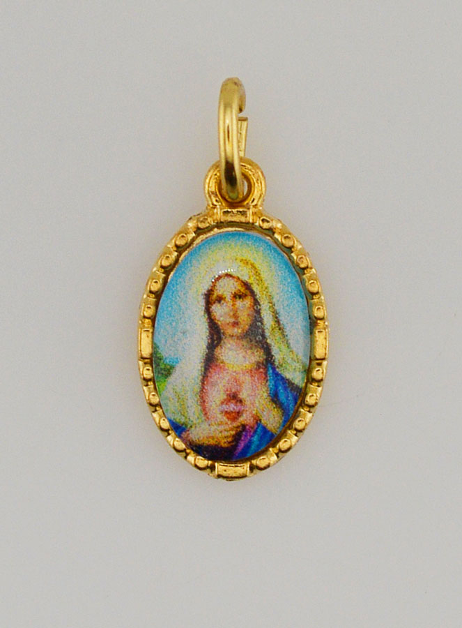 Médaille Bord Torsadé 15mm - Sacré Coeur de Marie (pic 1)