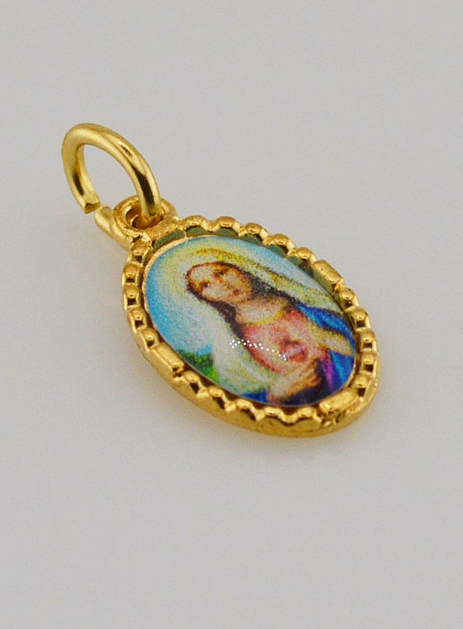 Médaille Bord Torsadé 15mm - Sacré Coeur de Marie (pic 3)