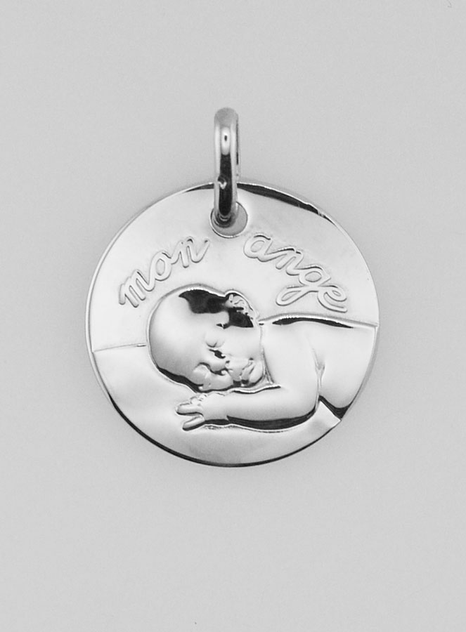 Médaille de Baptême en Argent - Mon Ange (pic 1)