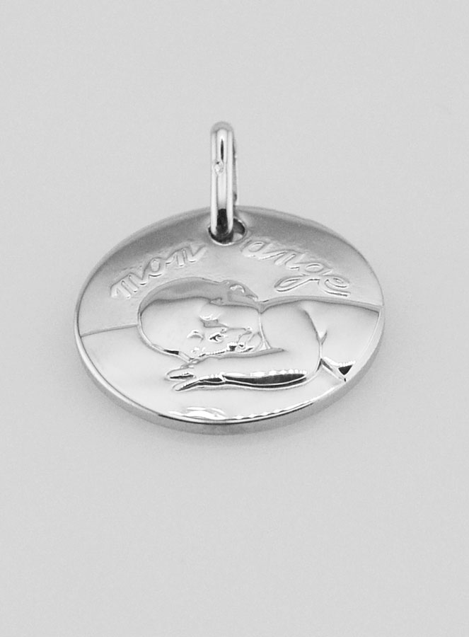 Médaille de Baptême en Argent - Mon Ange (pic 2)
