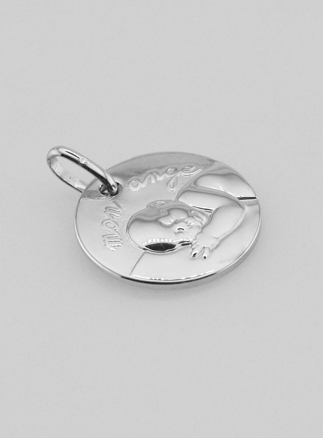 Médaille de Baptême en Argent - Mon Ange (pic 3)