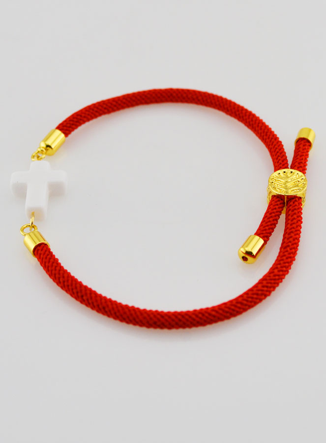 Bracelet Religieux Avec Croix - Rouge (pic 2)