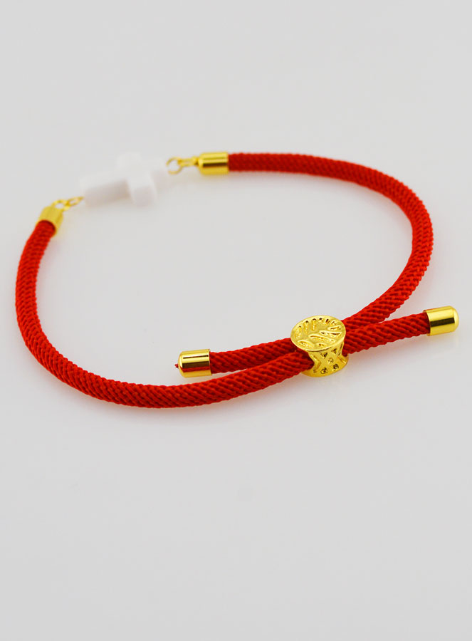 Bracelet Religieux Avec Croix - Rouge (pic 4)