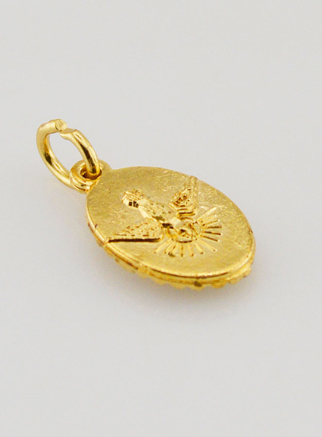 Médaille Bord Torsadé 15mm - Padre Pio (pic 4)