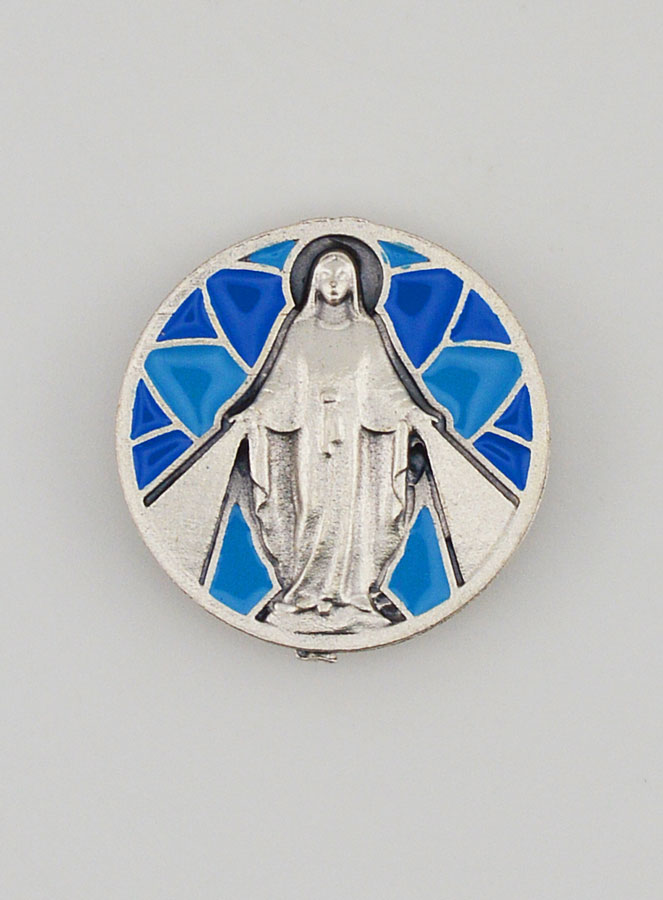 Plaque Auto Magnet Émail - Vierge Miraculeuse (pic 1)